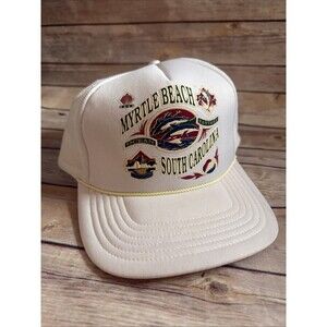 Vintage Myrtle Beach South Carolina Mesh Trucker Hat Sailfish Retro Snapback